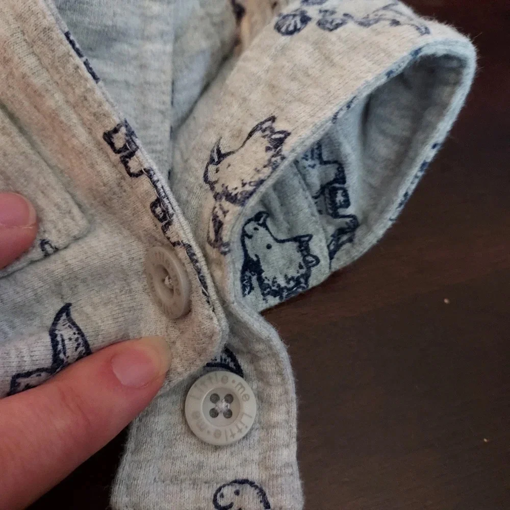 Little Me Size 6M 2 Piece Dino Shortall and Shirt Set